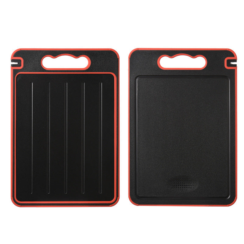 Rapid thawing board with built-in knife sharpener