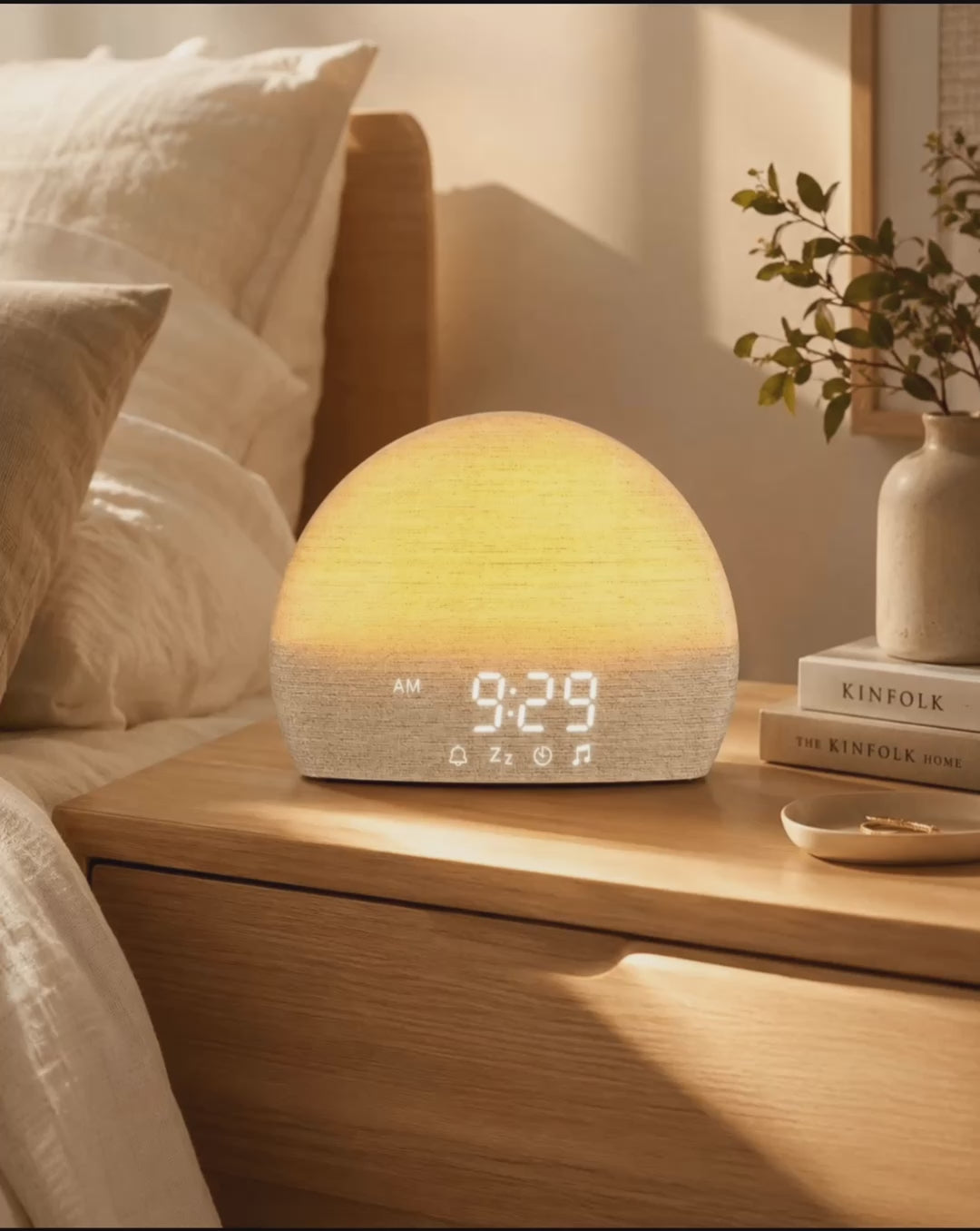 Simulated Sunrise Wake-Up Light Alarm Clock